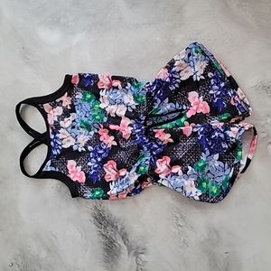 Idealology floral tie romper size M